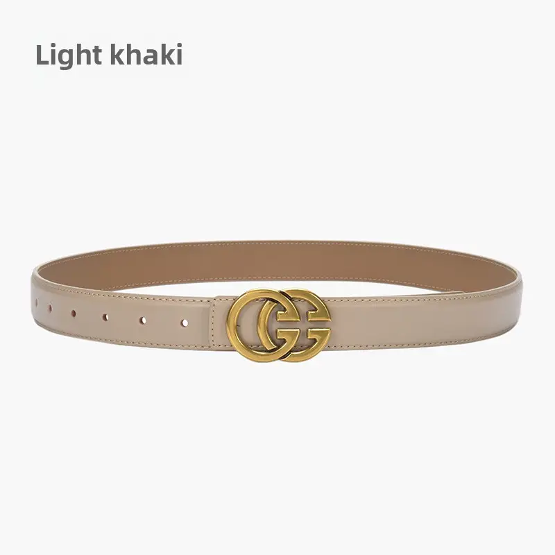 New Cow Leather Belt for Women with GG Logo - Image 6