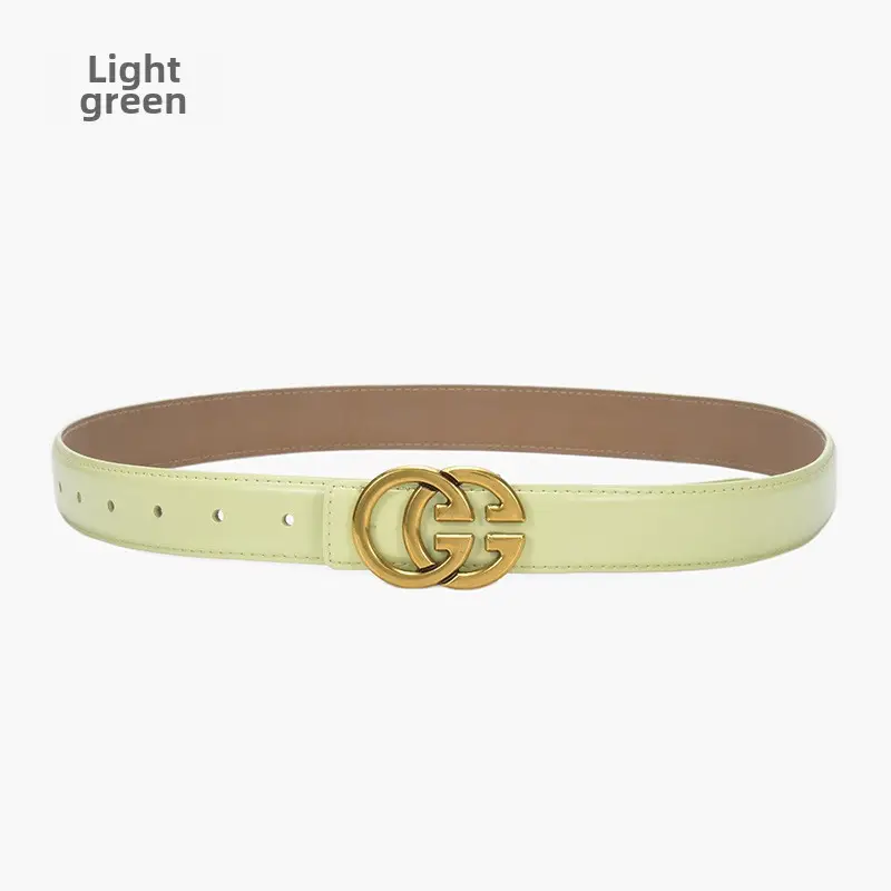 New Cow Leather Belt for Women with GG Logo - Image 7
