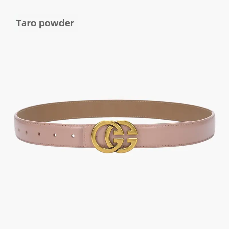 New Cow Leather Belt for Women with GG Logo - Image 9