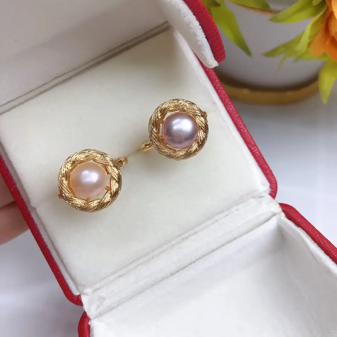 Freshwater Pearl Ring for Women Gold Plated - Image 2