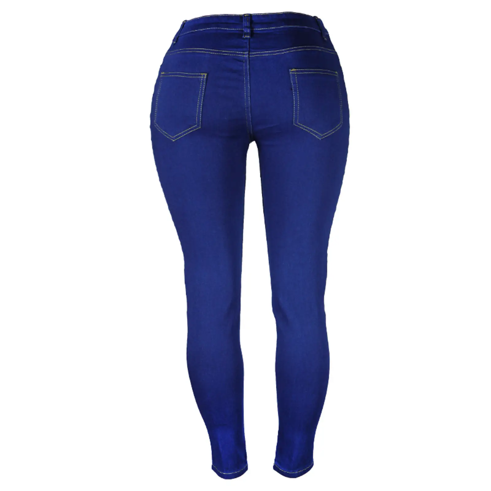 Women Blue Tight Denim Jeans 2022 Winter Commute — feature 24