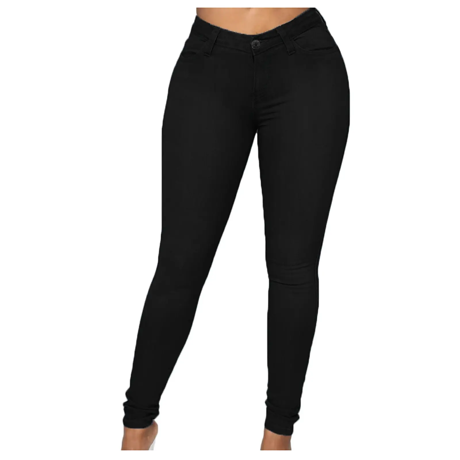 Women Blue Tight Denim Jeans 2022 Winter Commute — feature 30