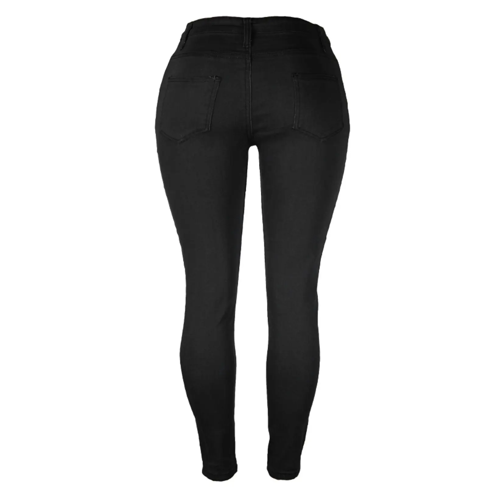 Women Blue Tight Denim Jeans 2022 Winter Commute — feature 34