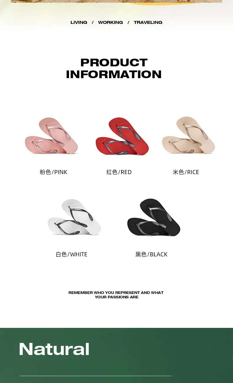 Luradi Pink Wedge Heeled Flip Flops Women Summer — feature 3