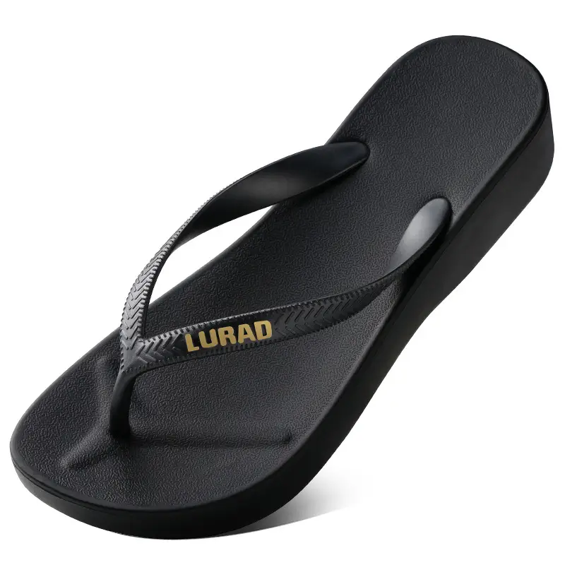 Luradi Pink Wedge Heeled Flip Flops Women Summer