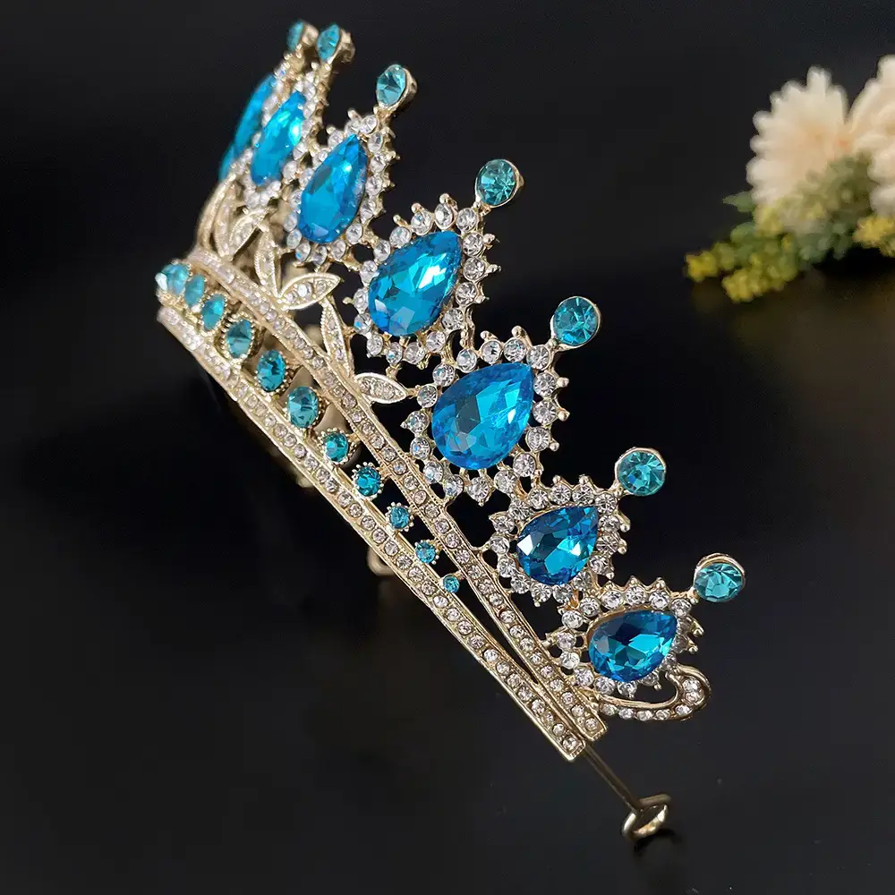 Princess Crown with Drop Diamonds for Wedding & Birthday - Image 8