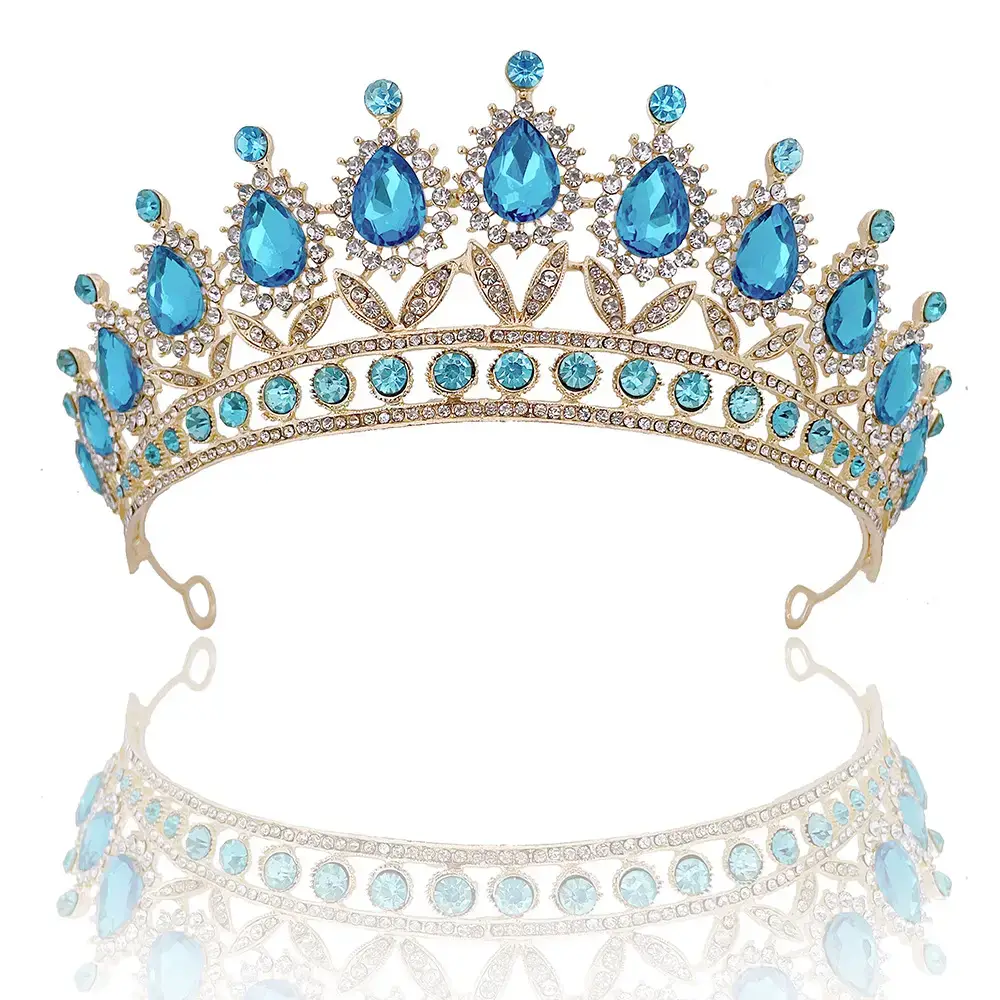 Princess Crown with Drop Diamonds for Wedding & Birthday - Image 9