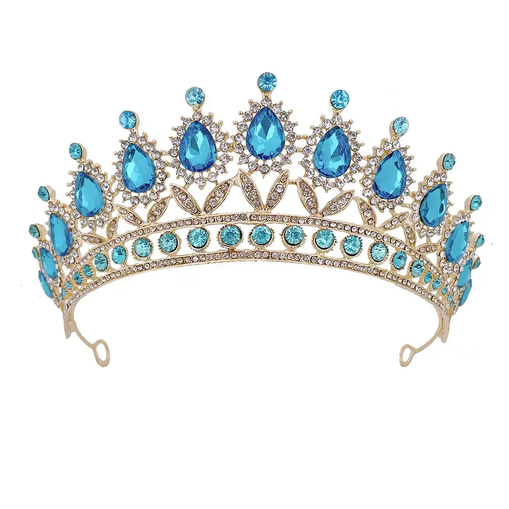 Princess Crown with Drop Diamonds for Wedding & Birthday - Image 10