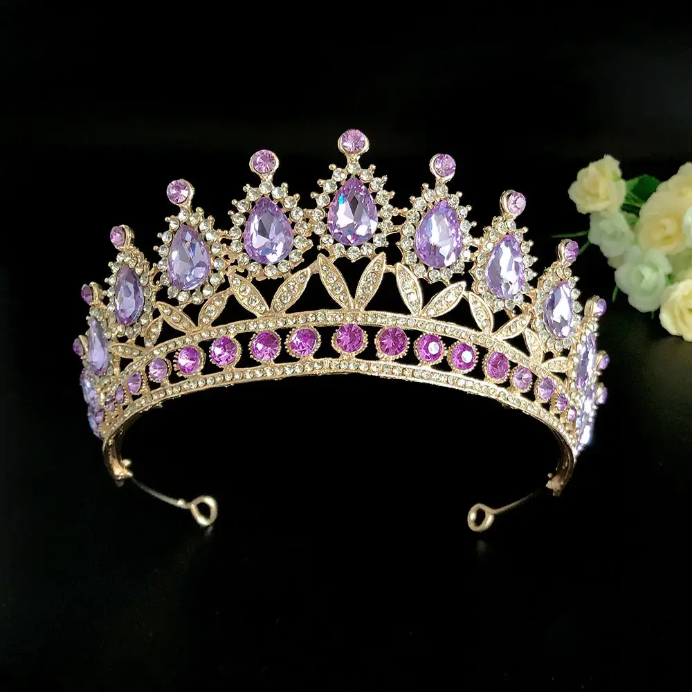 Princess Crown with Drop Diamonds for Wedding & Birthday - Image 5