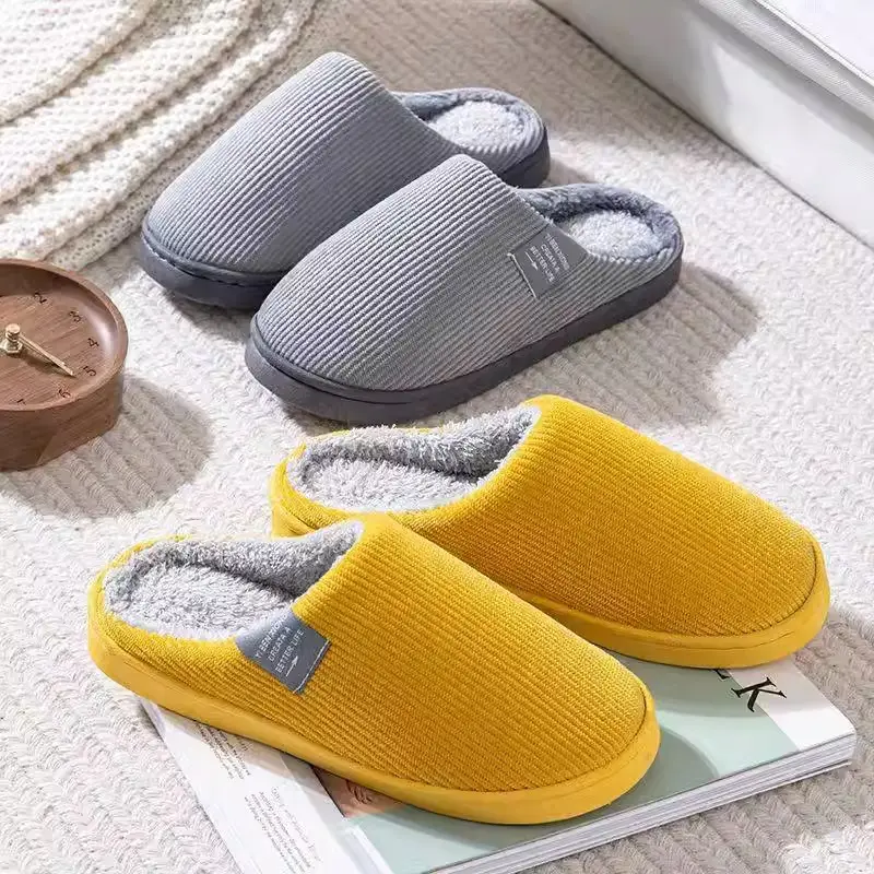Winter Cotton Slippers Women's Cute Cartoon Couple's Household Slippers Autumn and Winter Bedroom Warm Non-slip Cotton Slippers for Men - Image 10