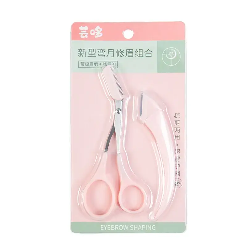 Macro eyebrow trimming tool with comb and scissors - Image 3