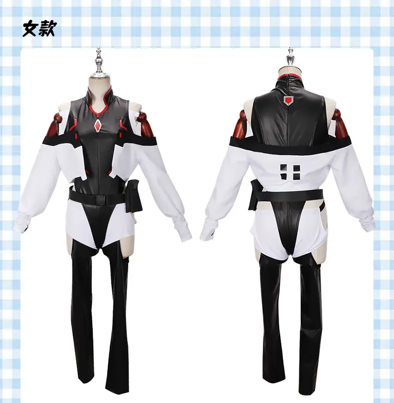 Cyberpunk Edge Walker Cosplay Suit White Black Red — feature 12