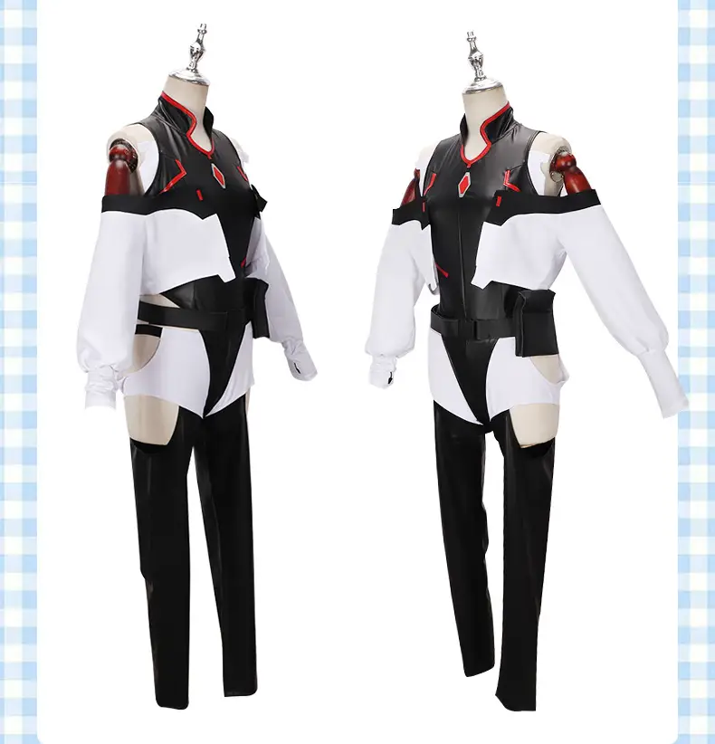Cyberpunk Edge Walker Cosplay Suit White Black Red — feature 13