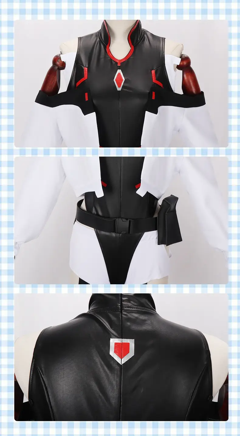 Cyberpunk Edge Walker Cosplay Suit White Black Red — feature 14