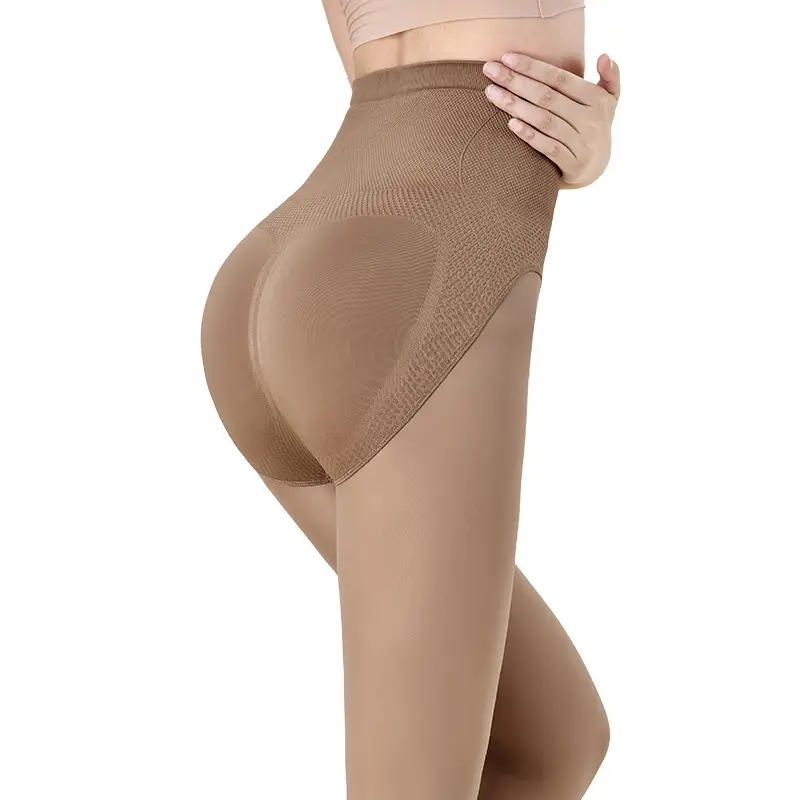 Naked Fake Meat Pantyhose Velvet Winter Black Silk Stockings