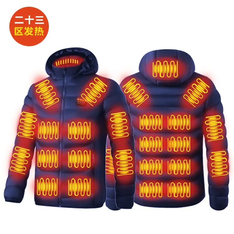 Men's Blue USB Heating Jacket 23Zone 4Control