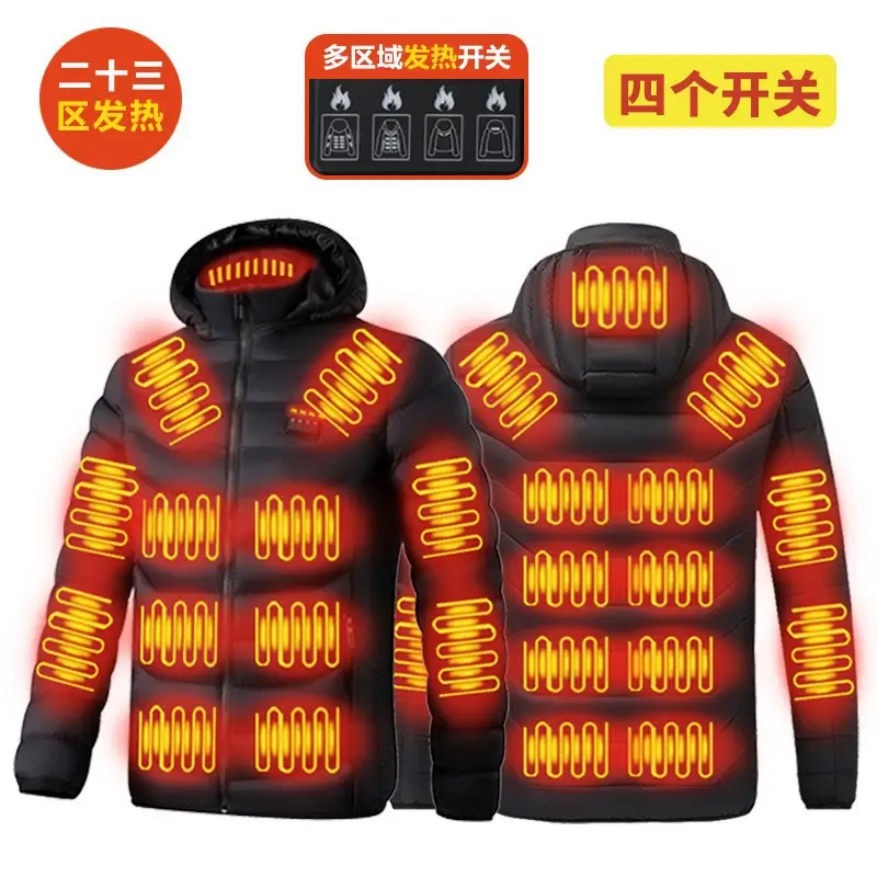 Men's Blue USB Heating Jacket 23Zone 4Control — feature 2