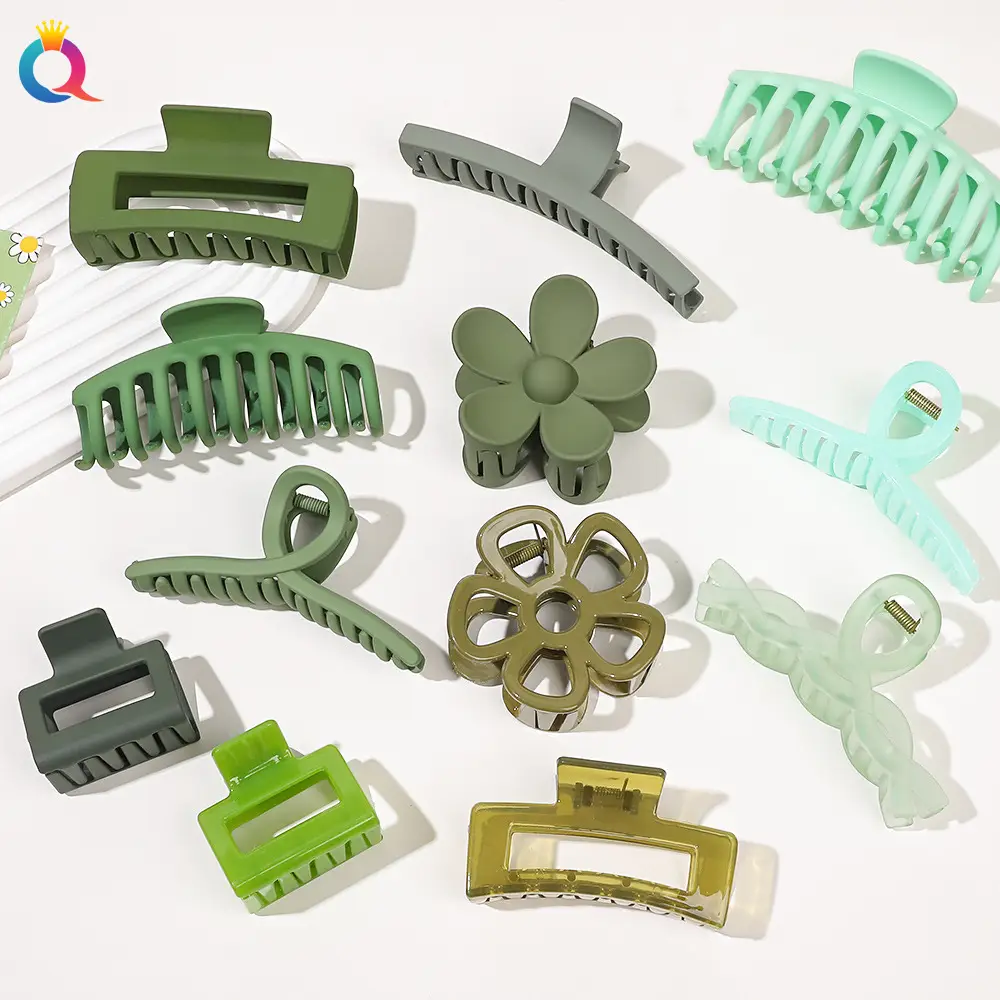 Green Shark Clip Hair Accessory for Women - Image 20