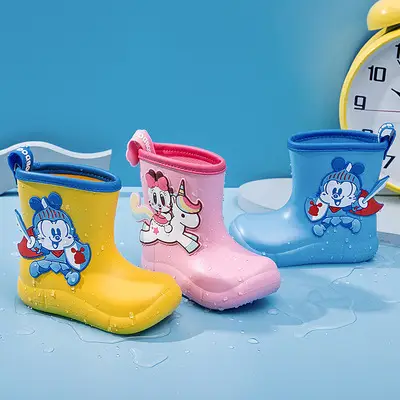 [Super Value Special Offer] Sanrio Cartoon Rain Boots Waterproof Shoes for Rainy Days, Non-Slip, Thickened, Wear-Resistant Rain Boots for Children — feature 24