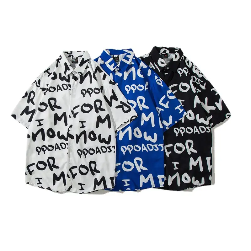 Men's Klein Printed Short Sleeve Shirt Loose Summer Fit - Image 51