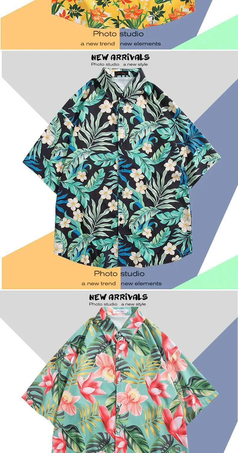 Men's Klein Printed Short Sleeve Shirt Loose Summer Fit — feature 14