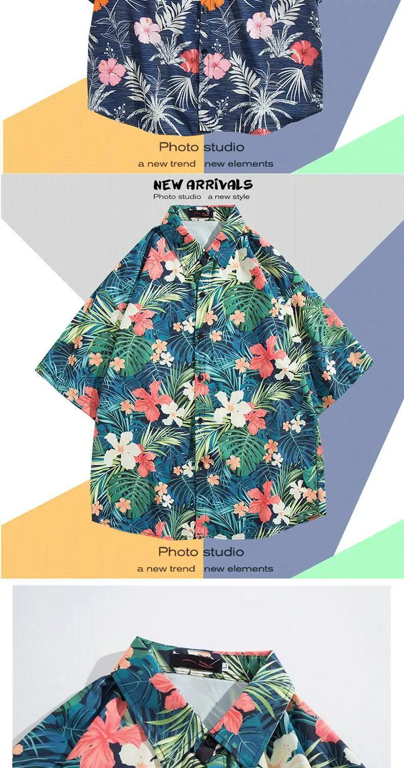 Men's Klein Printed Short Sleeve Shirt Loose Summer Fit — feature 16