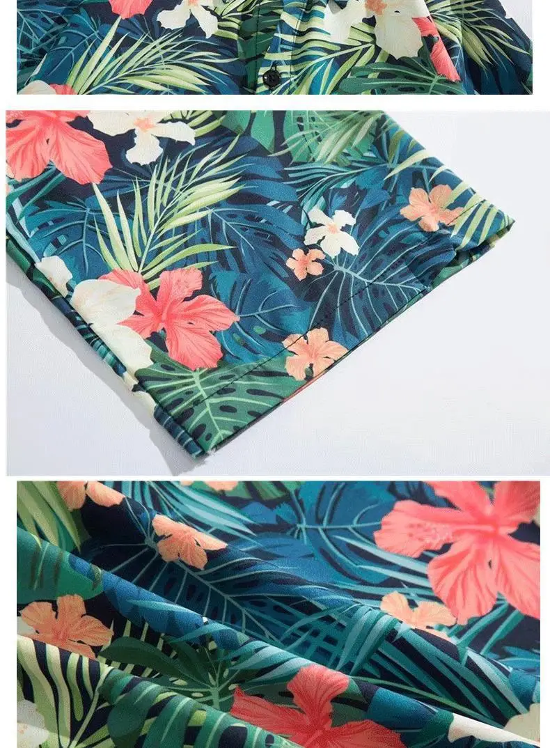 Men's Klein Printed Short Sleeve Shirt Loose Summer Fit — feature 17