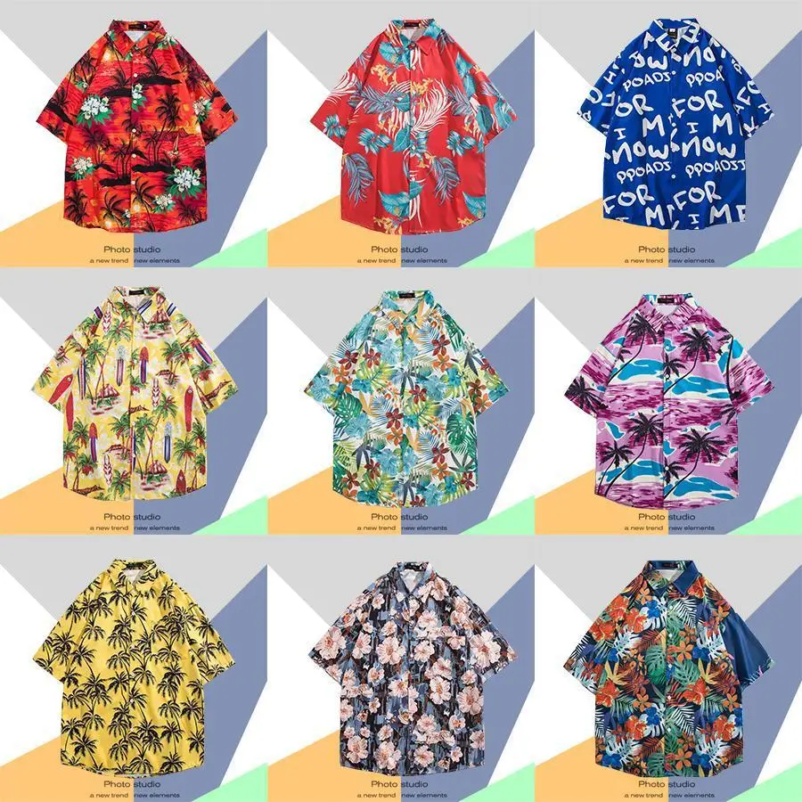 Men's Klein Printed Short Sleeve Shirt Loose Summer Fit — feature 19