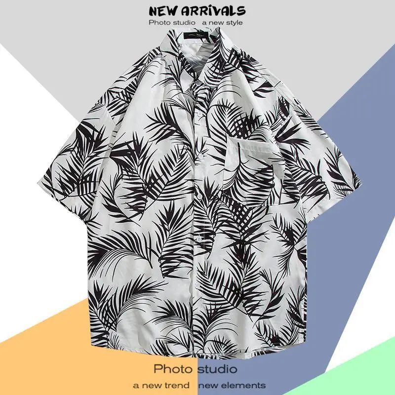 Men's Klein Printed Short Sleeve Shirt Loose Summer Fit — feature 29