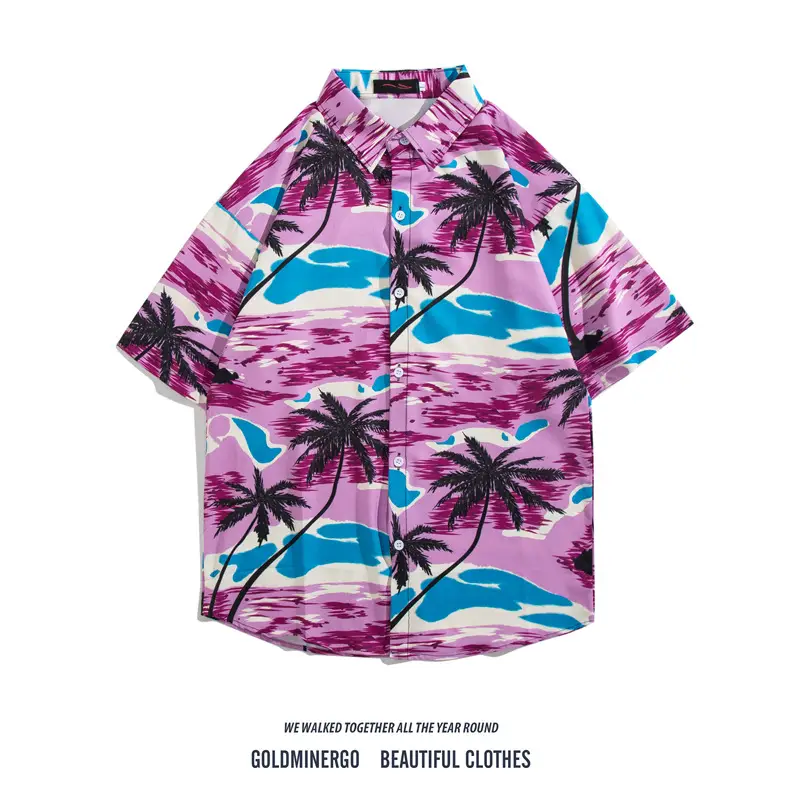 Men's Klein Printed Short Sleeve Shirt Loose Summer Fit - Image 30