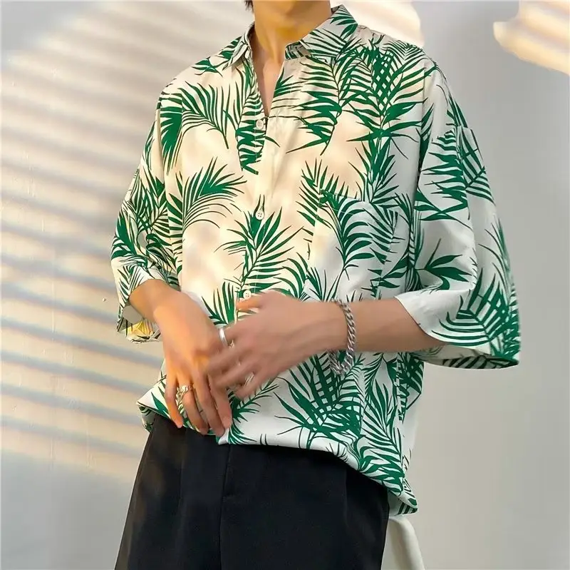 Men's Klein Printed Short Sleeve Shirt Loose Summer Fit - Image 3
