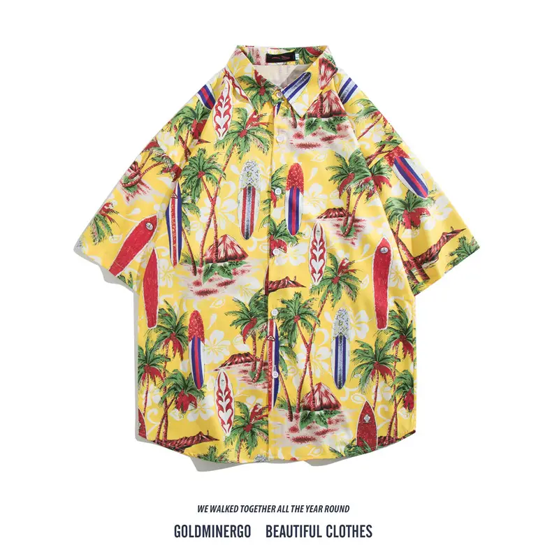 Men's Klein Printed Short Sleeve Shirt Loose Summer Fit - Image 32