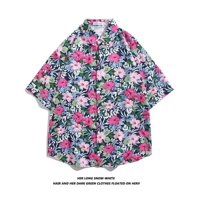 Men's Klein Printed Short Sleeve Shirt Loose Summer Fit - Image 33