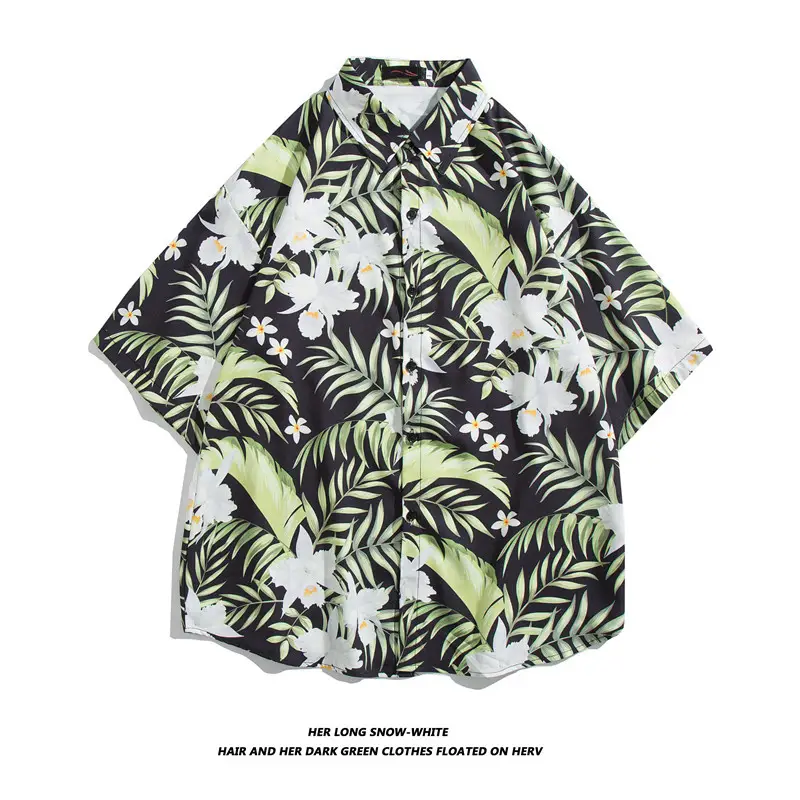 Men's Klein Printed Short Sleeve Shirt Loose Summer Fit - Image 39