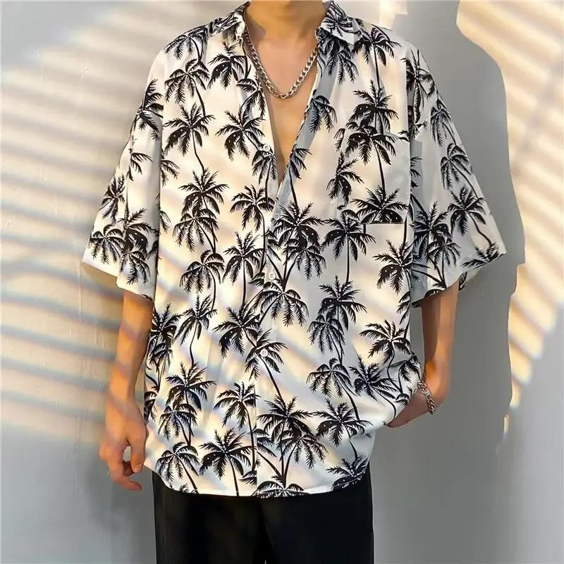 Men's Klein Printed Short Sleeve Shirt Loose Summer Fit - Image 6