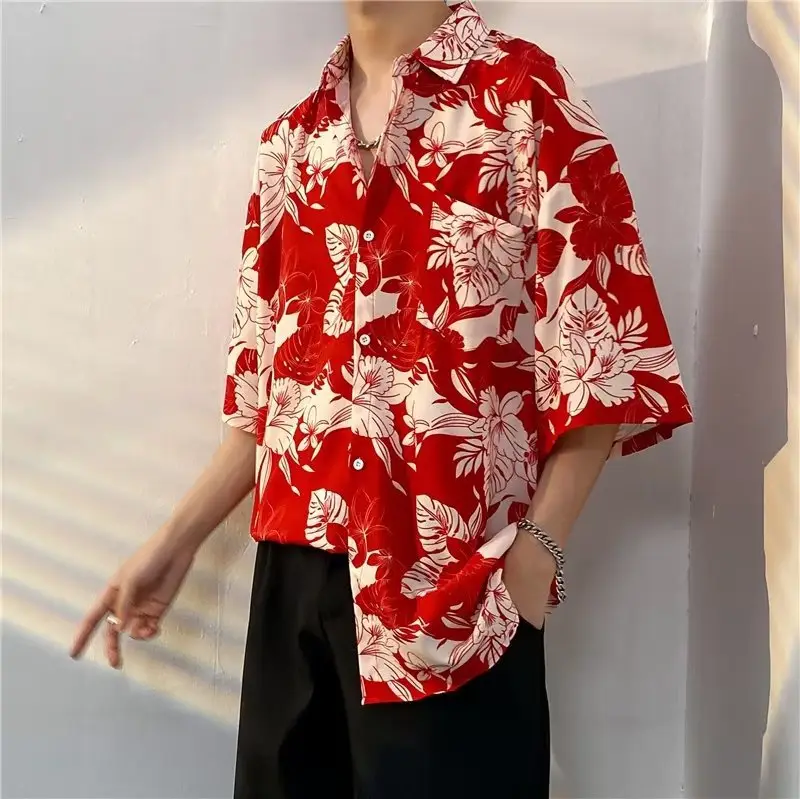 Men's Klein Printed Short Sleeve Shirt Loose Summer Fit - Image 8