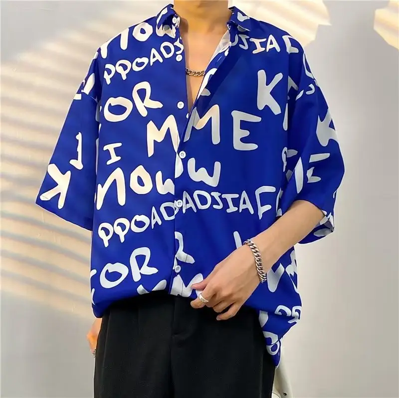 Men's Klein Printed Short Sleeve Shirt Loose Summer Fit - Image 10