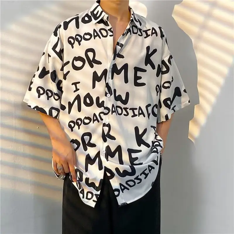 Men's Klein Printed Short Sleeve Shirt Loose Summer Fit - Image 17