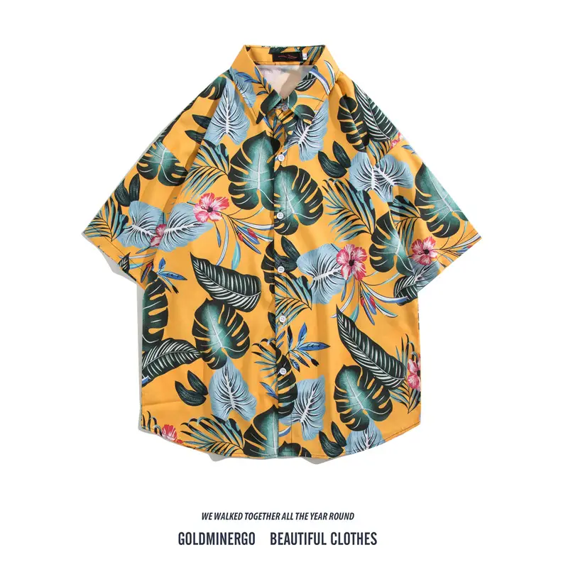 Men's Klein Printed Short Sleeve Shirt Loose Summer Fit - Image 23