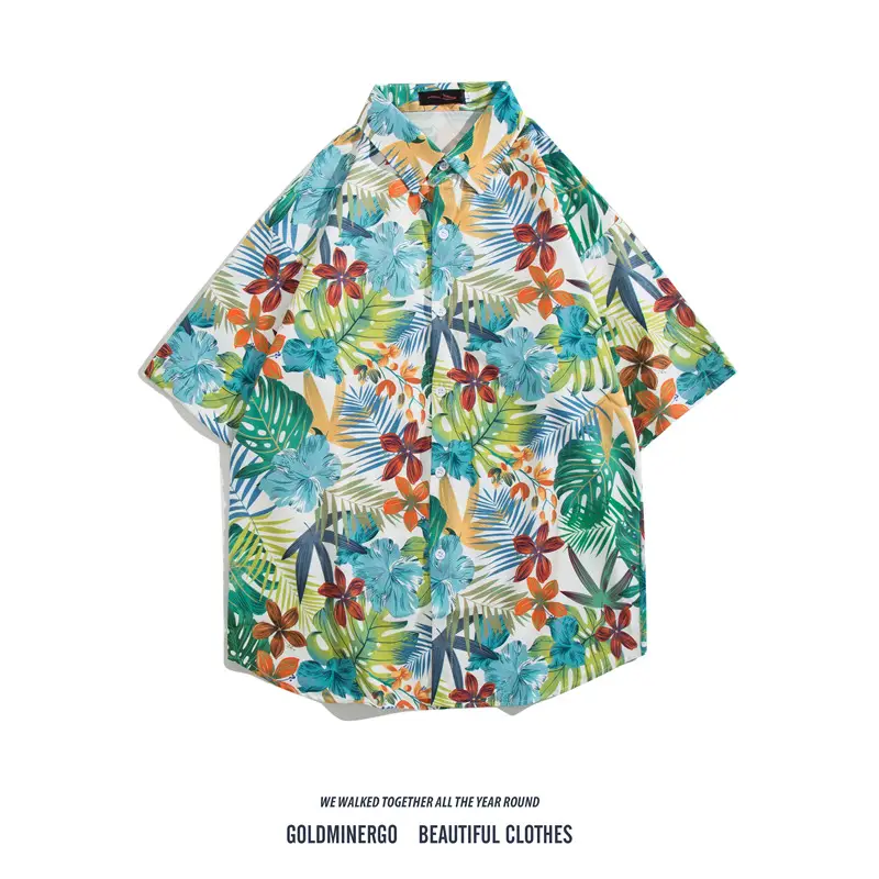 Men's Klein Printed Short Sleeve Shirt Loose Summer Fit - Image 26