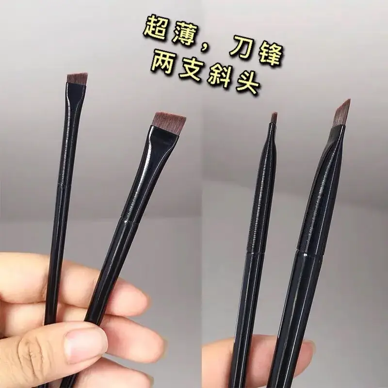 Ultra-Thin Fine Silkworm Eyeliner Brush Black - Image 6