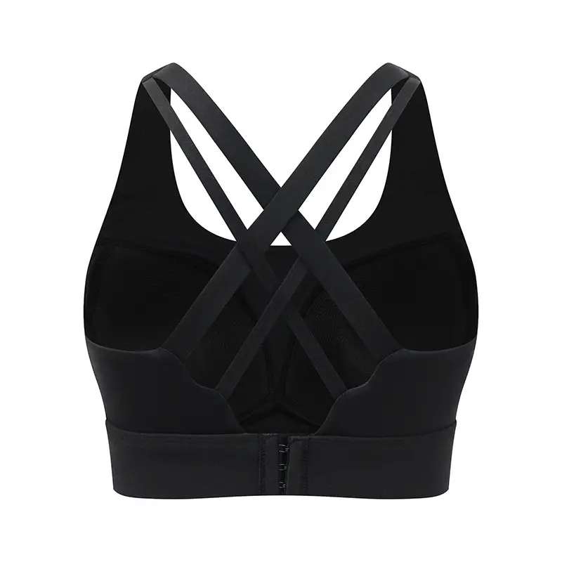Fixed Chest Pad Vest Sports Bra Cross Beautiful Back Push-up Shockproof Yoga Fitness Plus Size One-piece Underwear