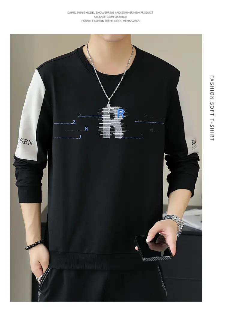 Men Black Graphic Sleeveless Sweater Top — feature 20