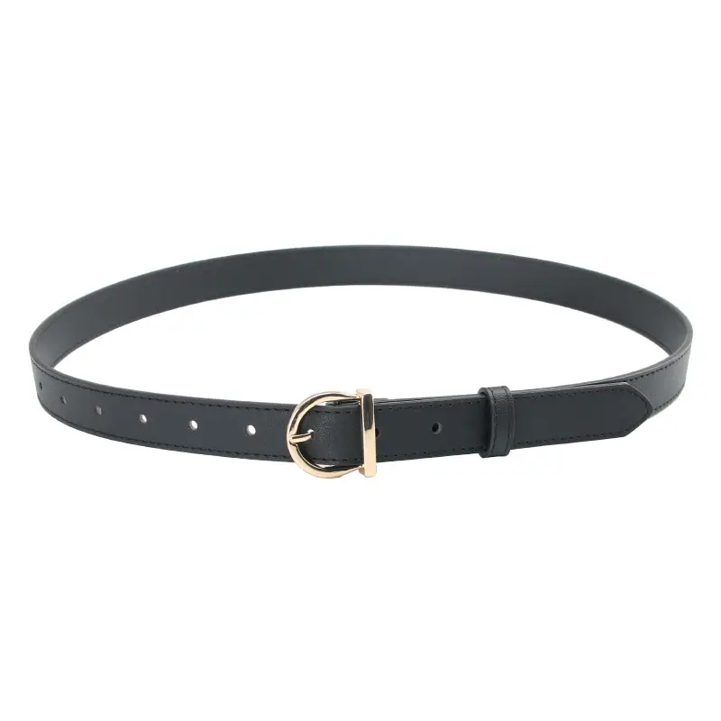 White D-Shape Alloy Buckle Belt for Women - Image 10