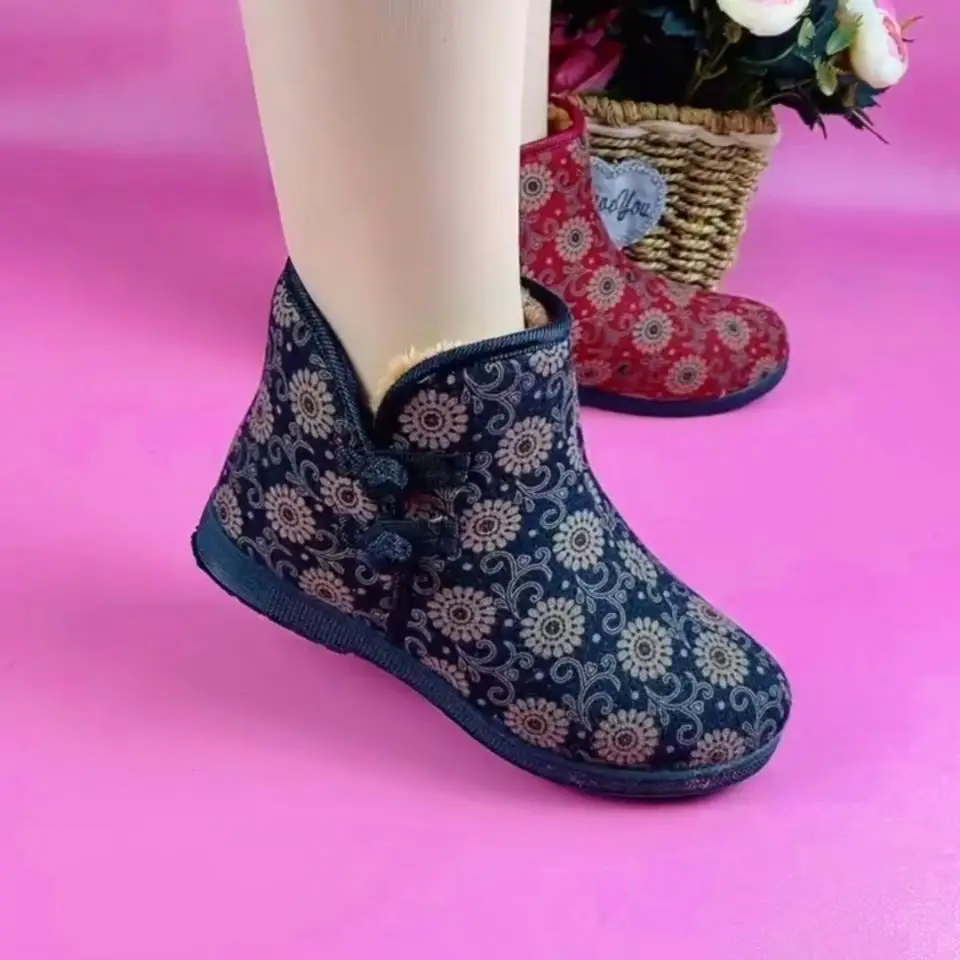 2026 New Style Old Beijing Cotton Shoes, Winter Fleece-Lined and Thickened Mom Shoes, Soft-Soled Non-Slip Elderly Shoes, Warm Women's Cotton Shoes — feature 9