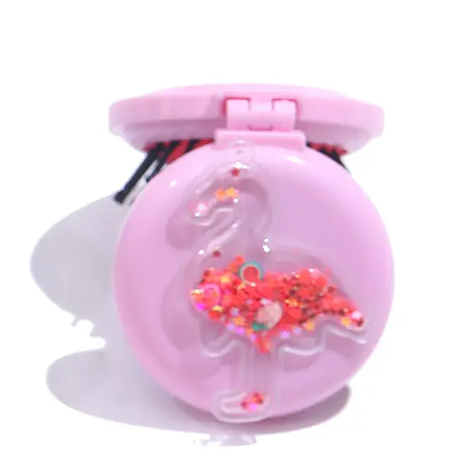 Cute Patch Comb Air Cushion Makeup Mirror Pink