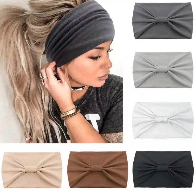 Green Elastic Sports Hair Band with Bow - Image 25