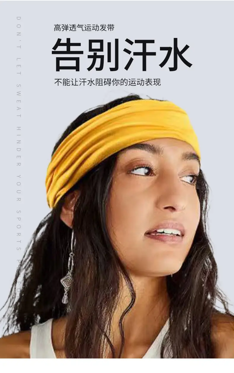 Green Elastic Sports Hair Band with Bow — feature 2