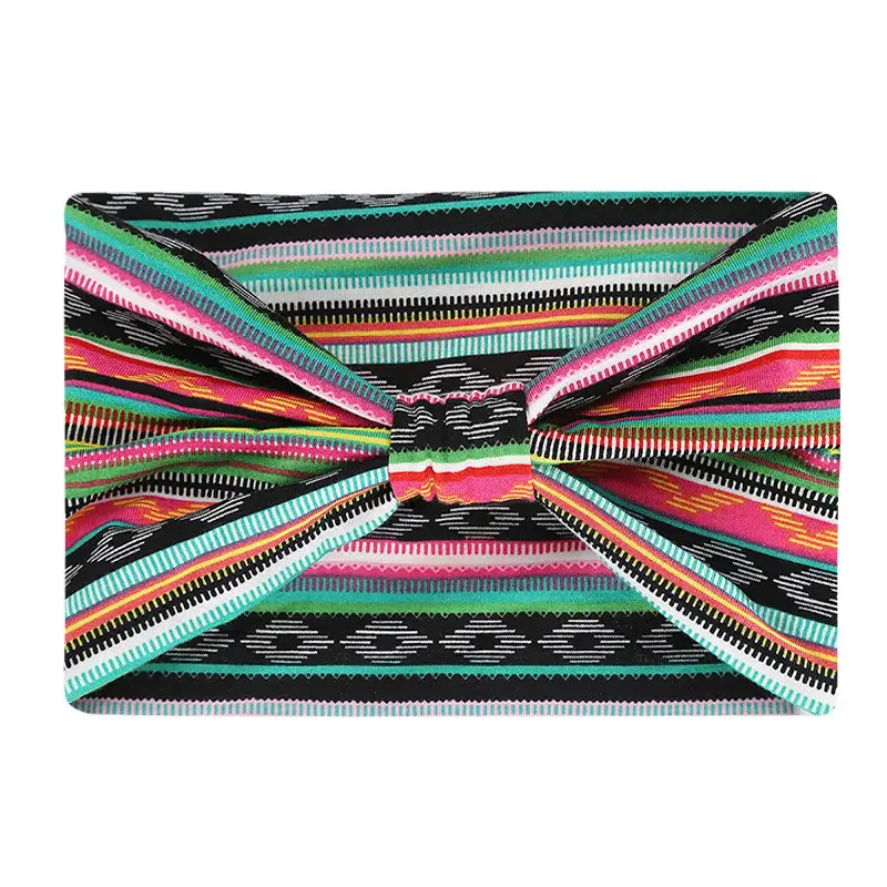 Green Elastic Sports Hair Band with Bow - Image 14