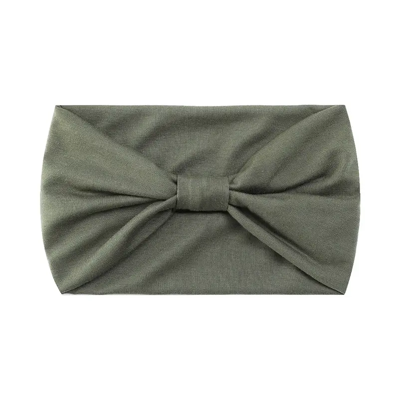 Green Elastic Sports Hair Band with Bow - Image 6